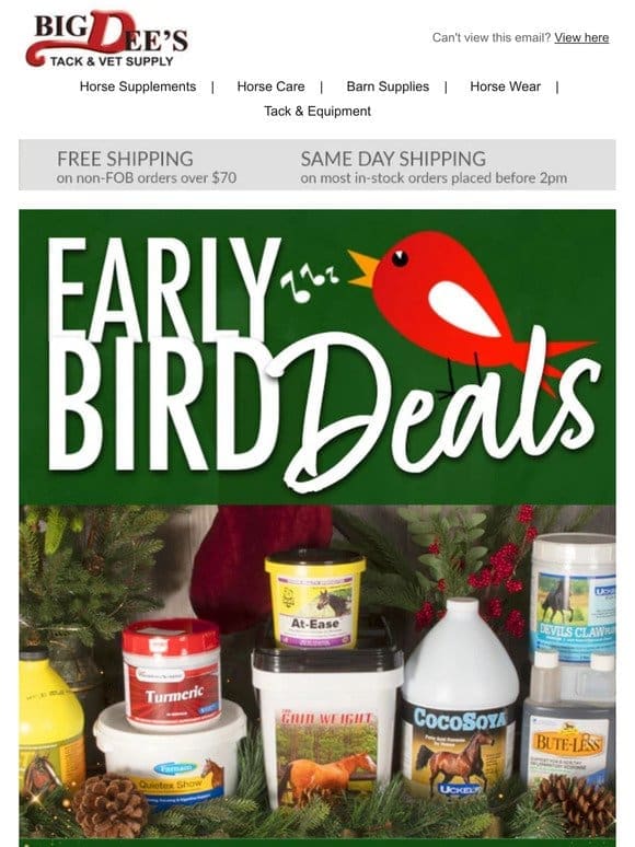 HURRY! Select Early Bird Deals end TODAY