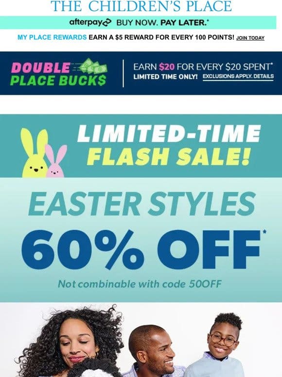 HURRY – 60% off ALL Easter FLASH SALE!