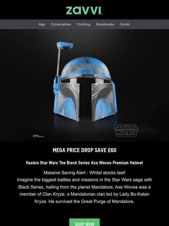 Hasbro Star Wars Helmet – Save £60 | 4 For £10 Mugs | Lord Of The Rings Lamp – Selling Fast!