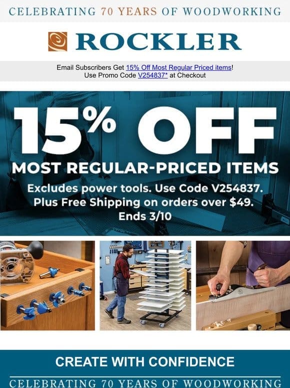 Have You Seen Your 15% Off Select Items Coupon?