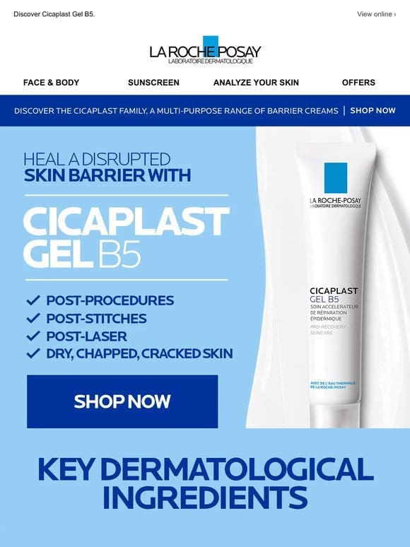 Have you tried Cicaplast Gel?