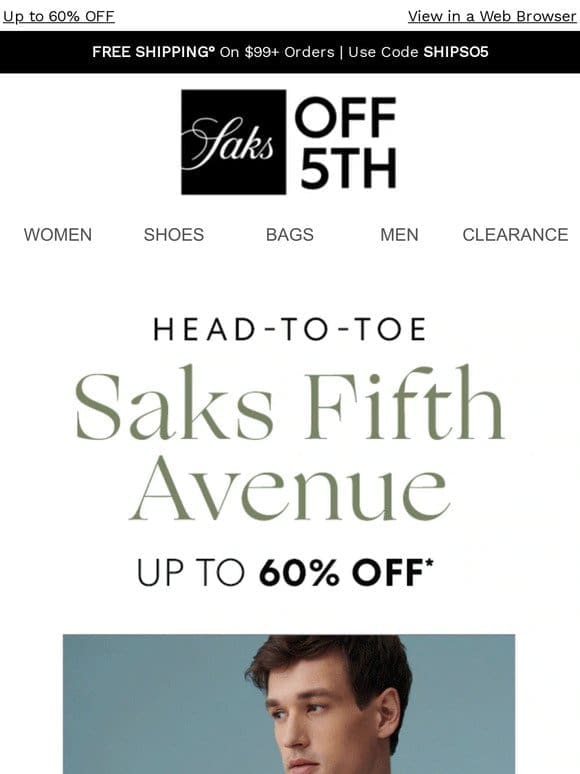 Head-to-toe updates from Saks Fifth Avenue