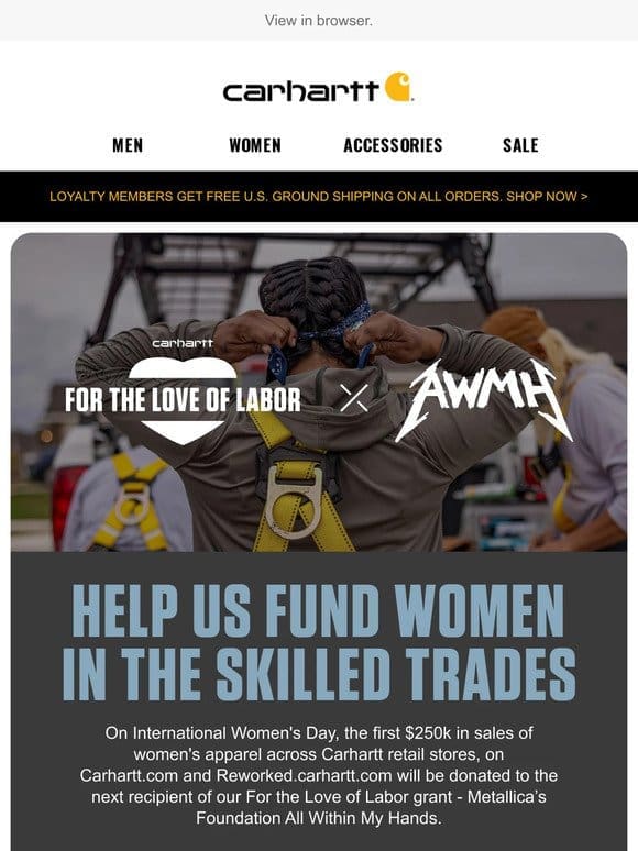 Help us fund women in the skilled trades