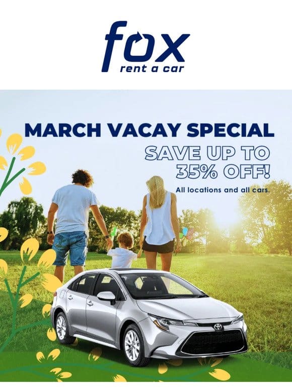Hey， Get Vacay Savings in March， Spring and More!