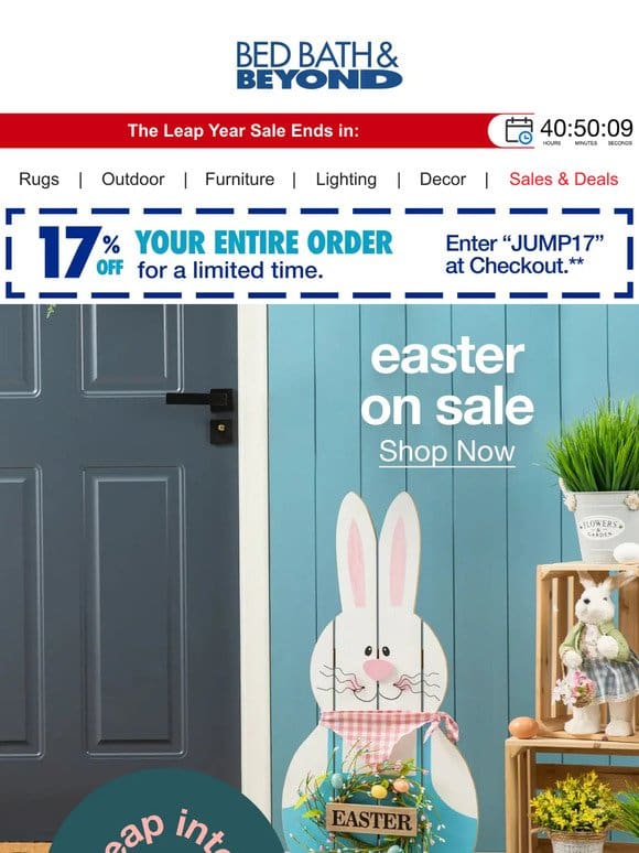 Hop to It With Easter Deals for Inside & Out