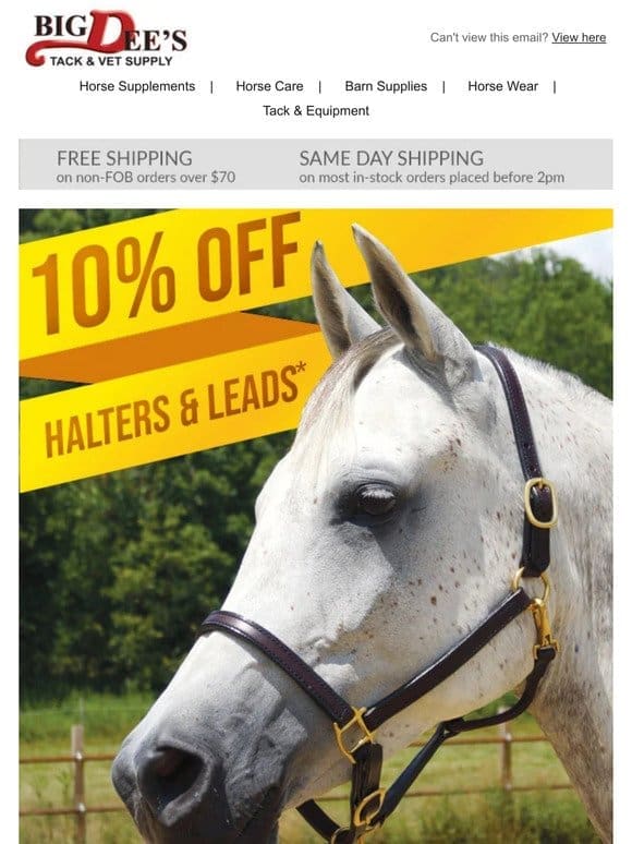 Hot Deals   Halters， Leads & Stable Supplies