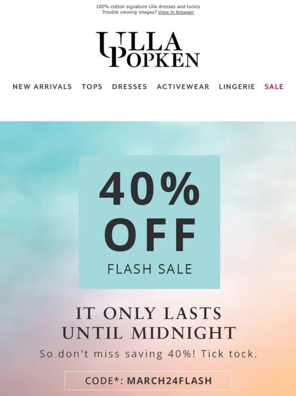 Hours left to save 40%