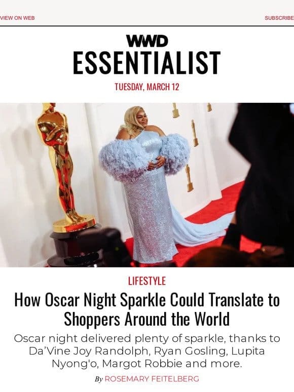 How Oscar Night Sparkle Could Translate to Shoppers Around the World