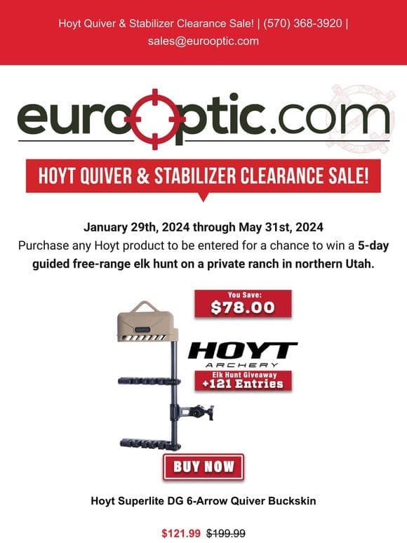 Hoyt Quiver & Stabilizer Clearance Sale!