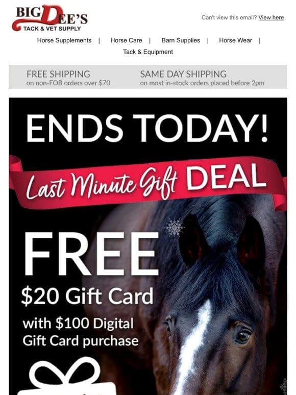 Hurry! Free Gift Card Deal Ends TODAY