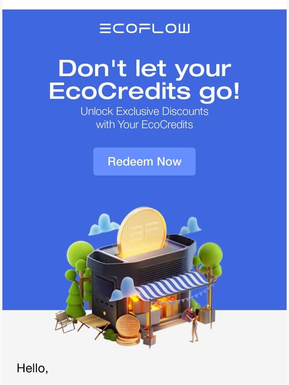 Hurry! Redeem Your EcoCredits Before It’s Too Late