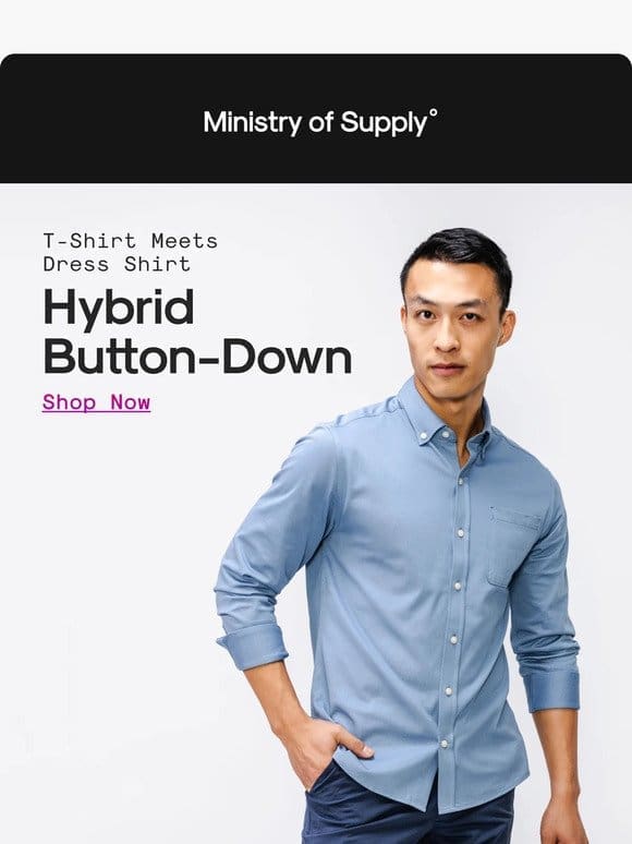 Hybrid Button-Down: T-Shirt Meets Dress Shirt