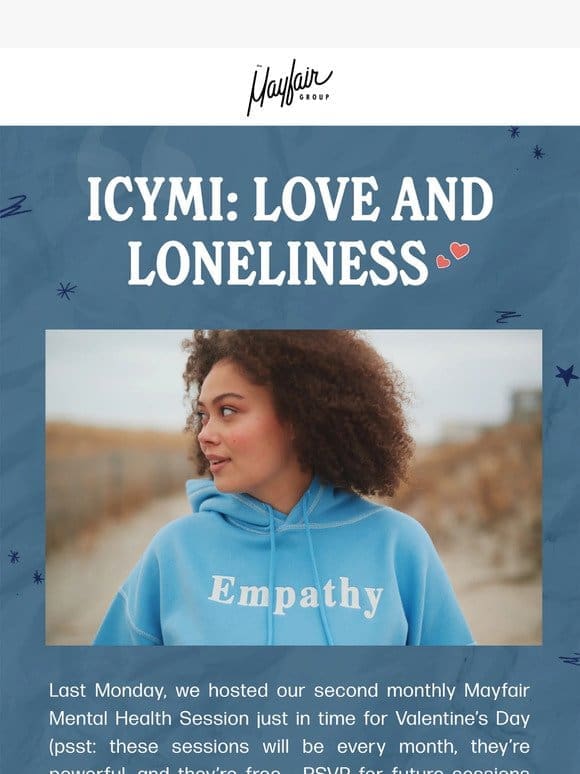 ICYMI: February’s Mayfair Mental Health Session ❤️