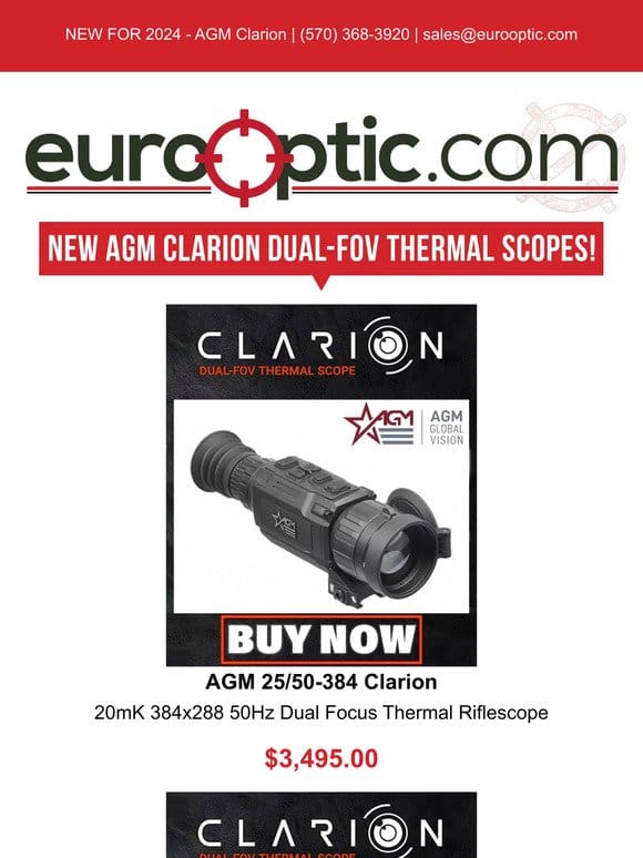 IN STOCK: New AGM Clarion Dual-FOV Thermal Scopes!