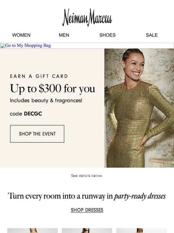 INSIDE: Your $50-$300 gift card is waiting