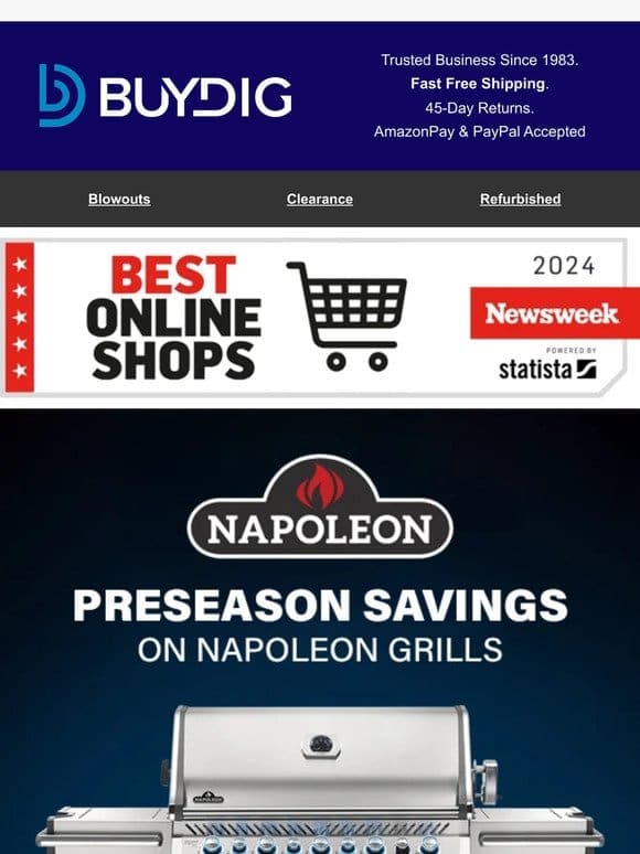 Ignite Savings on Luxury Grills from Napoleon， Shop NOW