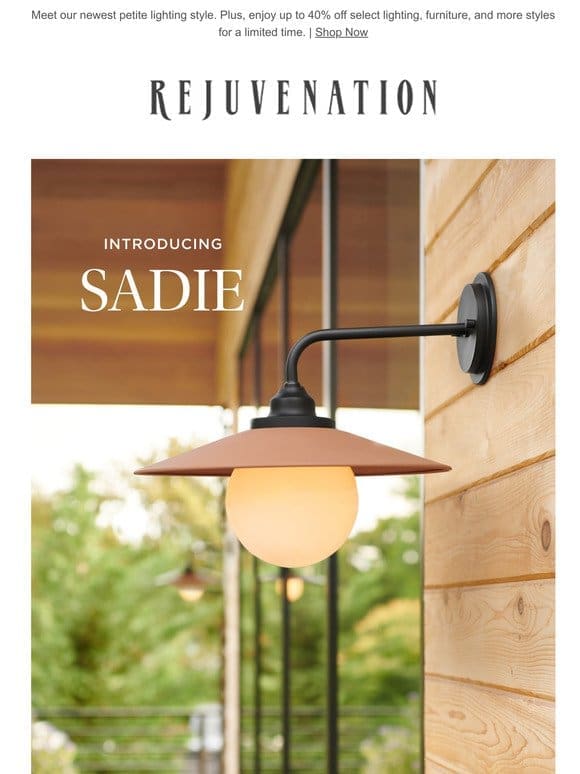 Introducing our Sadie Sconce: Your new favorite outdoor light