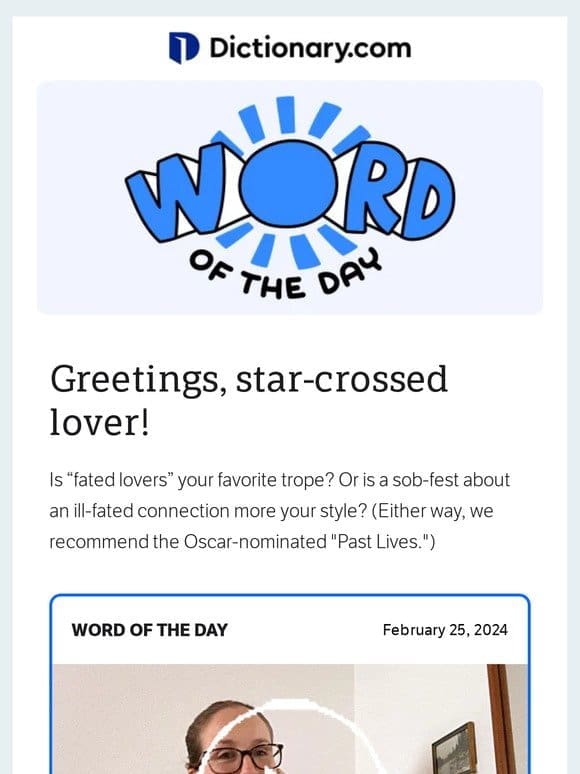 It Must Be Fate That This Is Today’s Word Of The Day