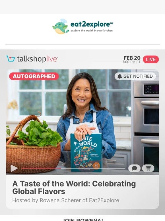 It’s ABOUT TO START: Watch Rowena’s cooking demo on TalkShopLive!
