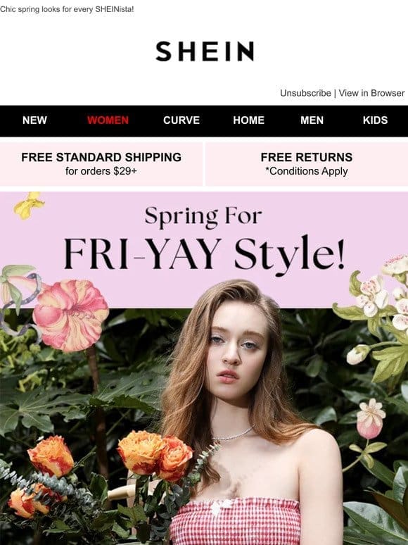 It’s FRI-YAY  ️ Shop 60% OFF Styles