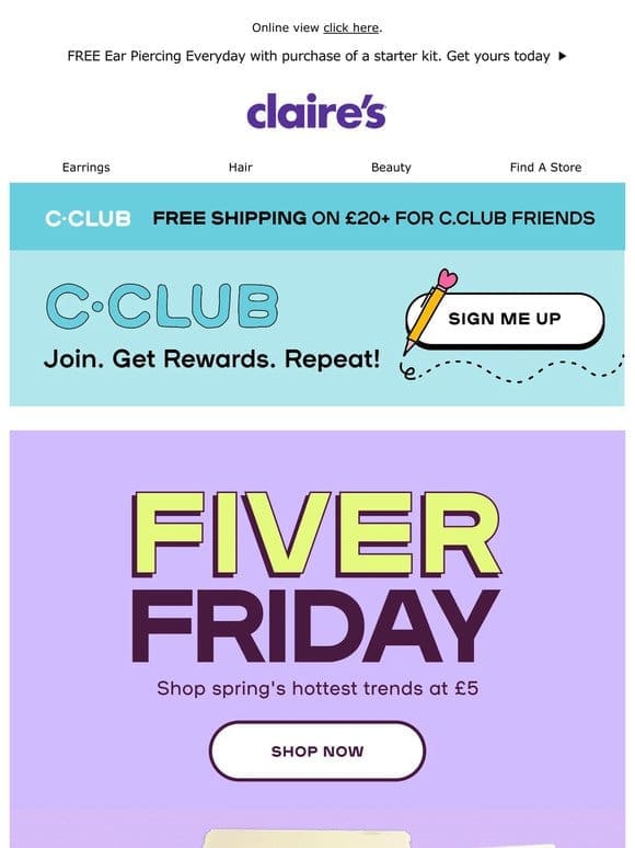 It’s Fiver Friday! Shop spring styles at just £5
