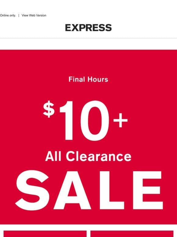 It’s add-to-bag time: clearance from $10 ends at midnight