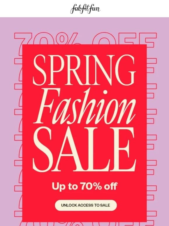 It’s time to refresh your wardrobe! The Spring Fashion Sale is on with incredible discounts.