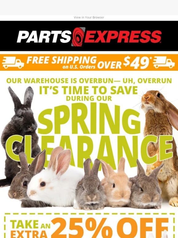 It’s time to save during our SPRING CLEARANCE!