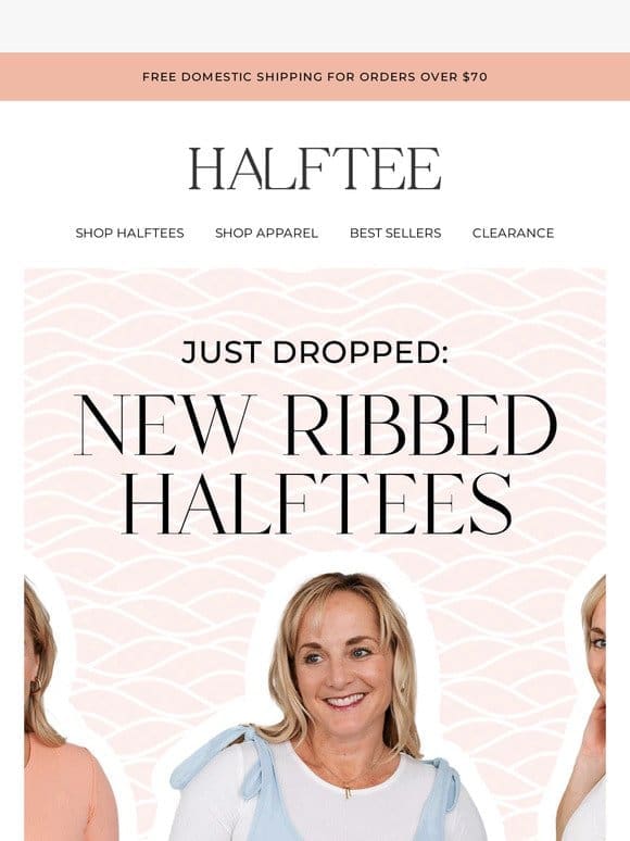 JUST IN: New Ribbed Halftees!