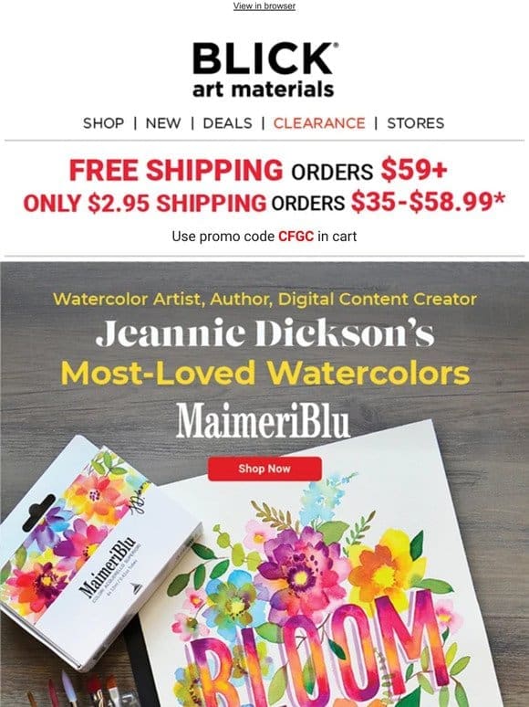 Jeannie Dickson + MaimeriBlu Watercolor Collab!
