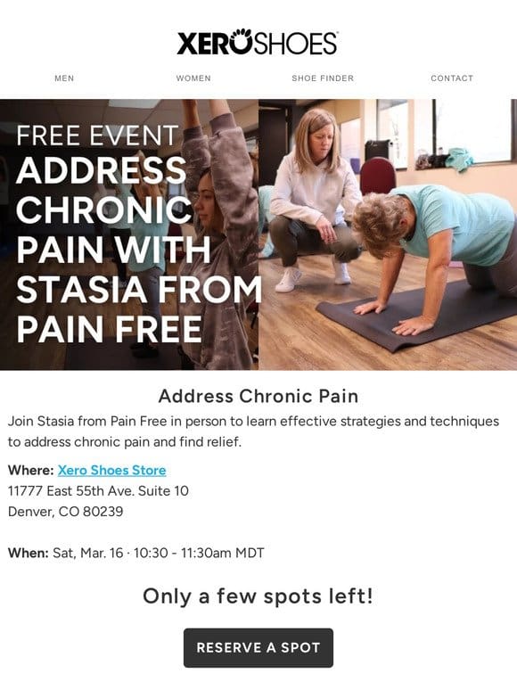 Join For a Free Event – Address Chronic Pain