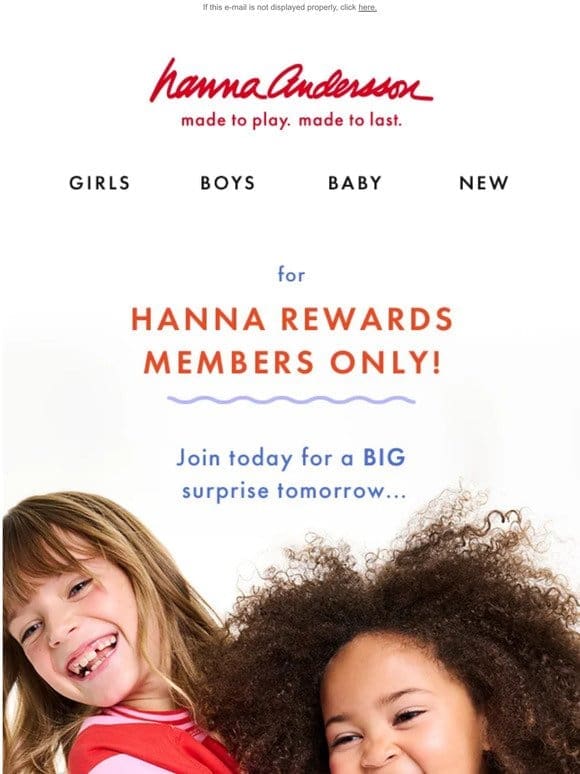 Join Hanna Rewards For A BIG Surprise…