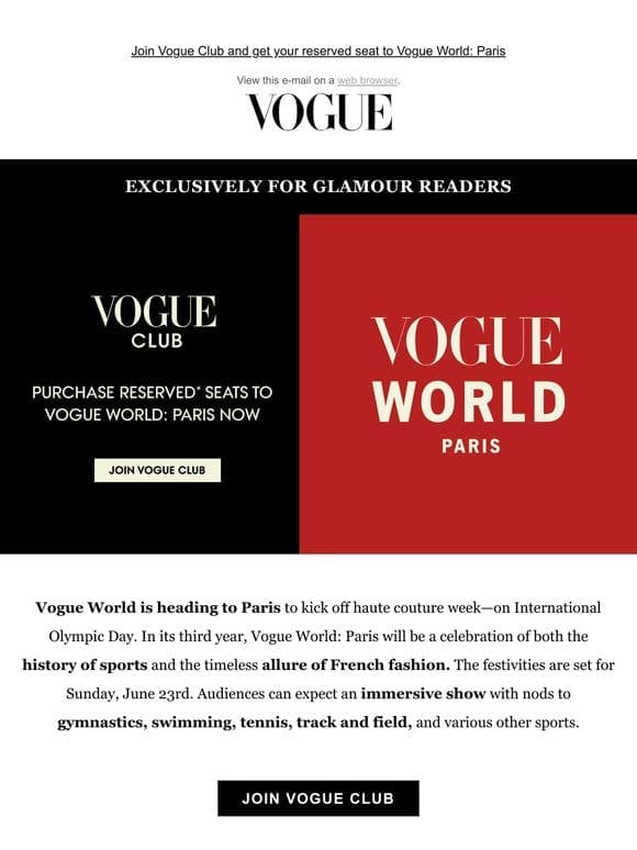 Just Announced! Vogue World: Paris
