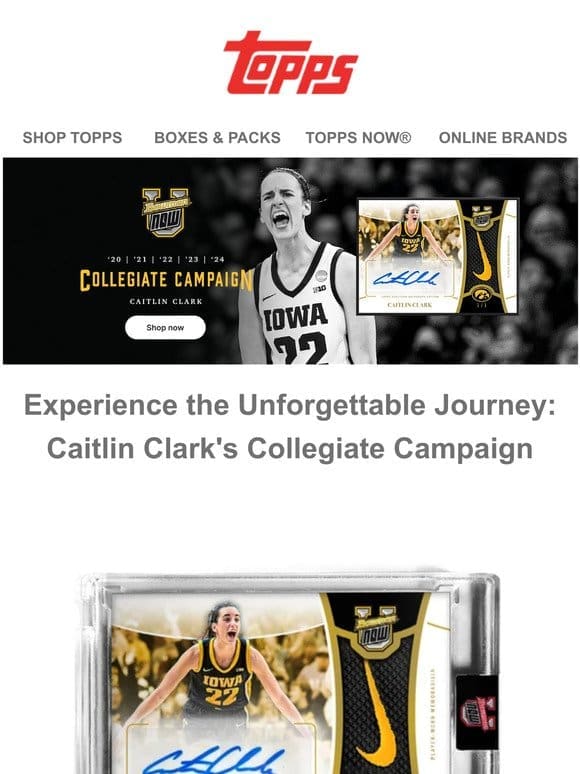Just Dropped: Caitlin Clark Collegiate Campaign!