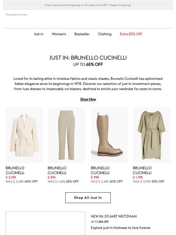 Just-In Brunello Cucinelli: Up to 65% off