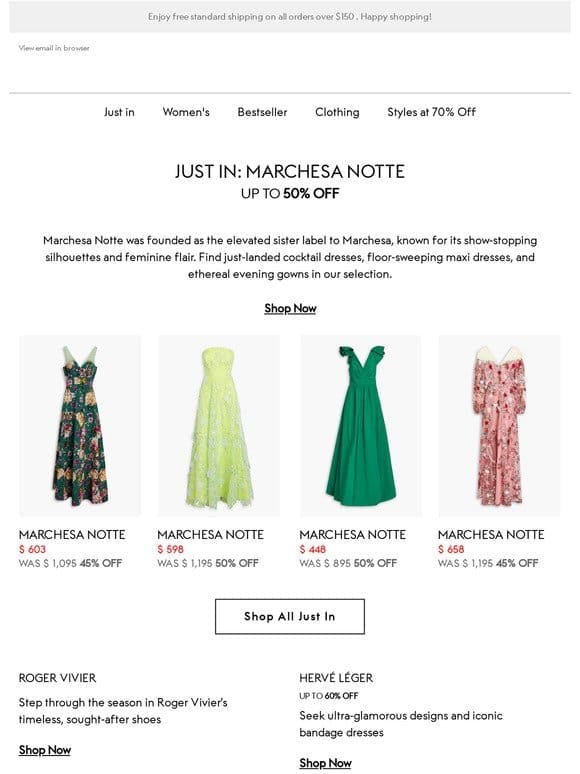 Just In Marchesa Notte: Up to 50% off