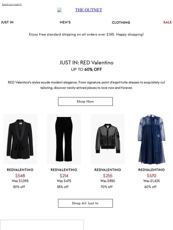 Just In: RED Valentino at up to 60% off