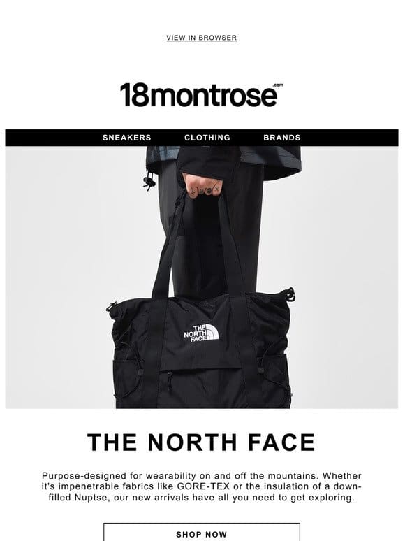 Just In: The North Face.