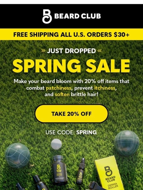 Just dropped: 20% Off Spring Sale!