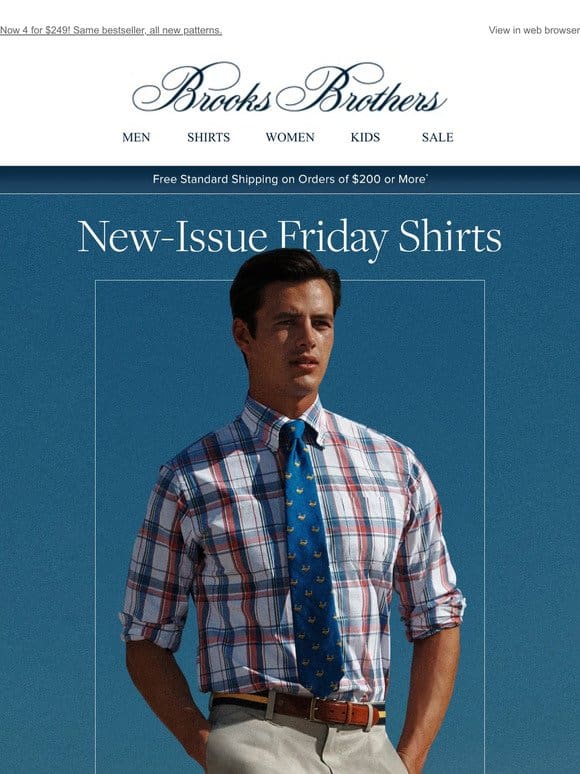 Just dropped: all new Friday shirts—including the Friday Oxford