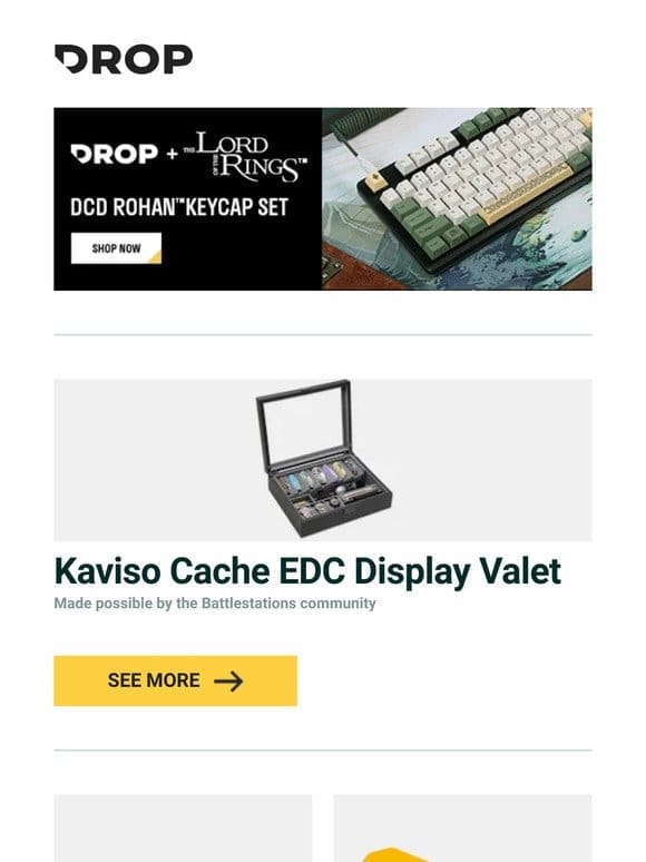 Kaviso Cache EDC Display Valet， iFi audio ZEN CAN Signature 6XX Amp， Megalodon Hitbox Console Controller and more…
