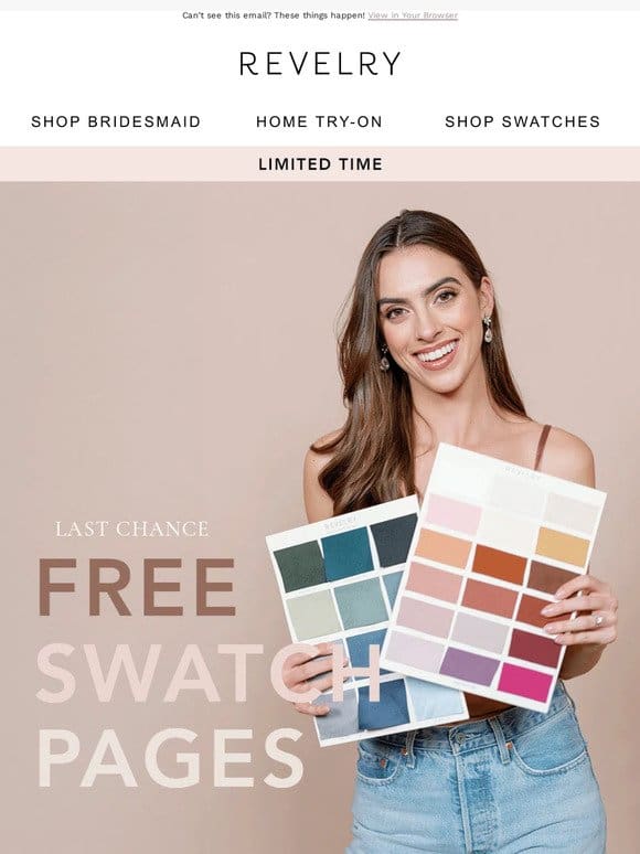 LAST CHANCE: Free swatches!