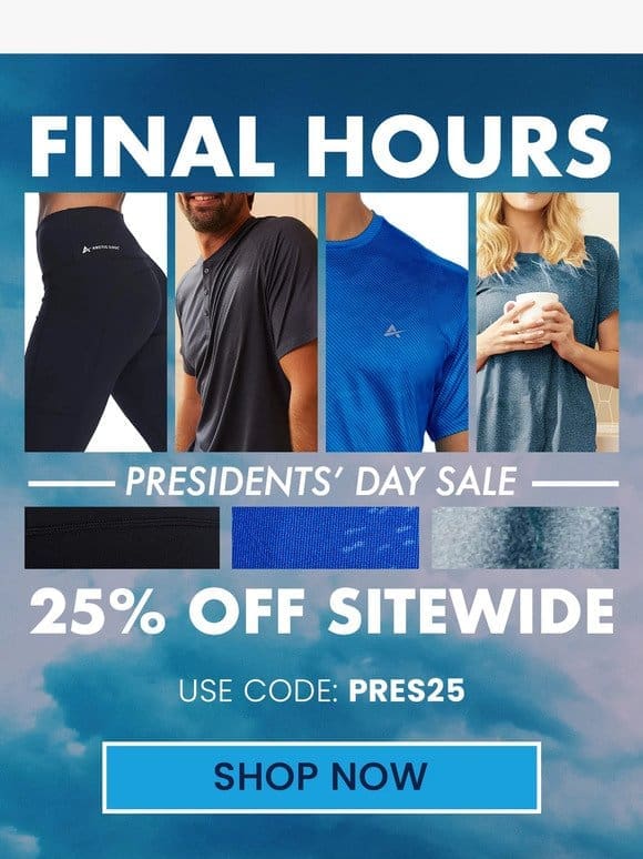 LAST DAY: Our President’s Day Sale Ends Tonight ⏰