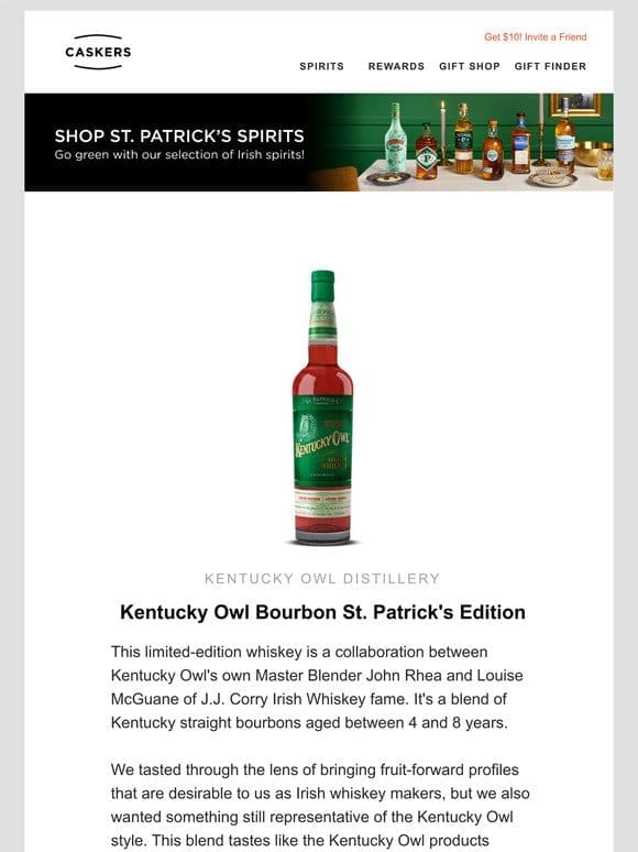 [LIMITED EDITION] Kentucky Owl Bourbon St. Patrick’s Edition