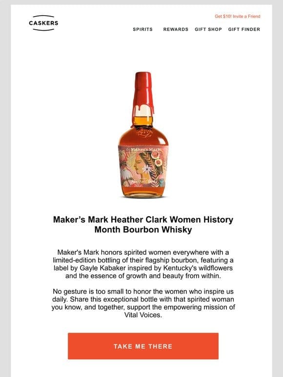 [LIMITED EDITION] Maker’s Mark Heather Clark Women History Month Bourbon ✨