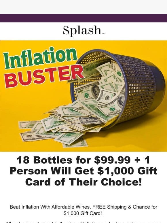 LIMITED TIME: $99.99 for 18 Bottles + You Could Get $1，000!