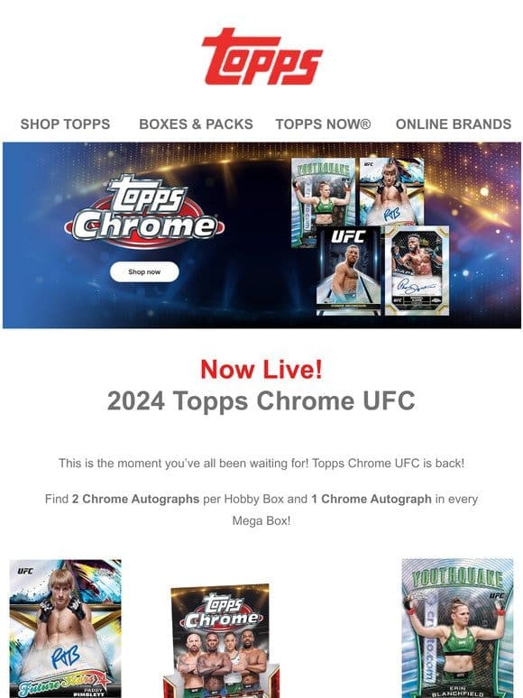 LIVE | 2024 Topps Chrome UFC!