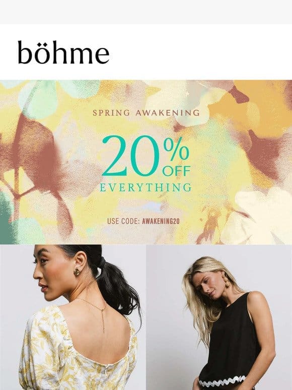 LUCKY YOU: Get 20% Off Everything!