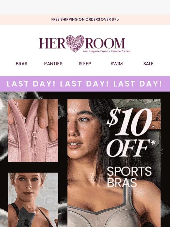 Last Call for $10 Off Sports Bras!  ‍♀️⏱️