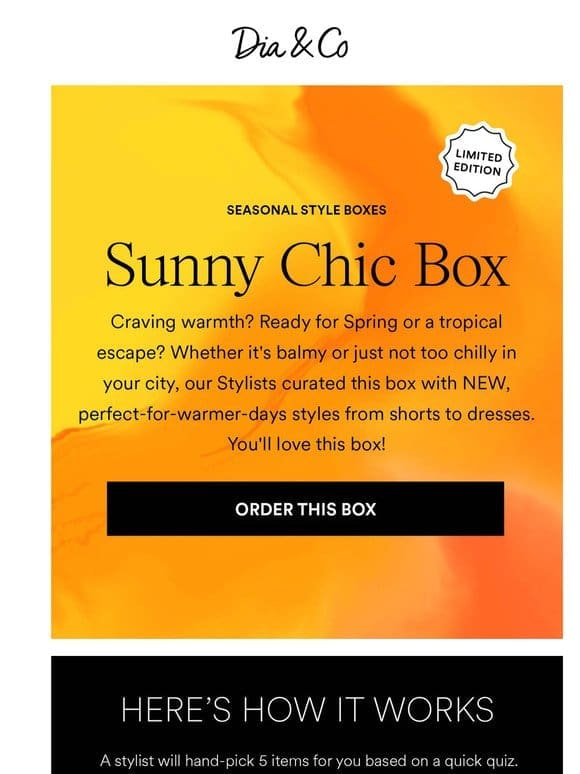 Last Chance To Order Your Sunny Chic Box